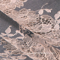 Beige Corded Lace Chantilly Eyelash Lace